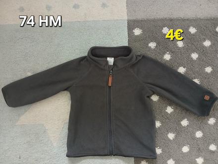 Flisova mikina 74, h&m,74