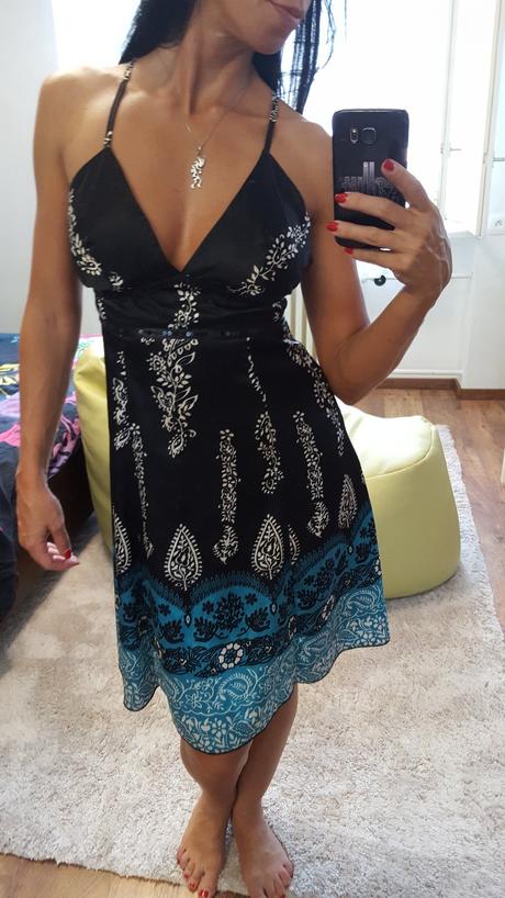 Ciernotyrkisovosmotanove vzorovane satocky, xs