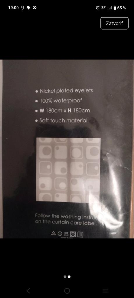 Záves do kúpeľne, kvalitný ., 