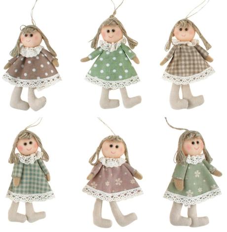 Látková bábika na zavesenie 11cm,