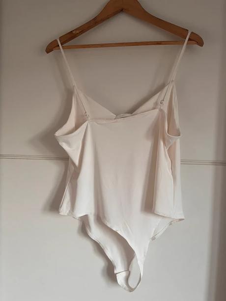 H&m krémovo biele elastické tielkové body l, h&m,l