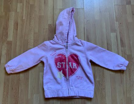 Zara ružová dievčenská mikina s kapucňou, zara,92