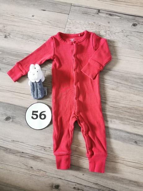 Rastúce vrúbkované červené dlhorukávové pyžamo ove, lindex,56