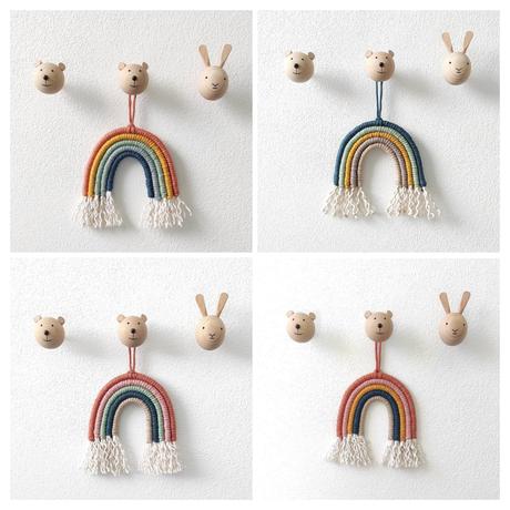 Boho dúha mini - závesná dekorácia, 