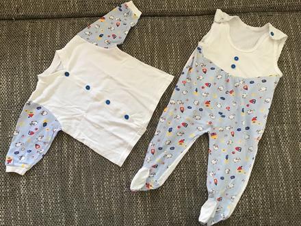 Milé ovečkové dupačky + košielka, 74