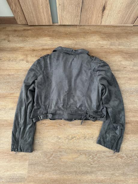 Sivý krivák / velúrová bundička, f&f,xl