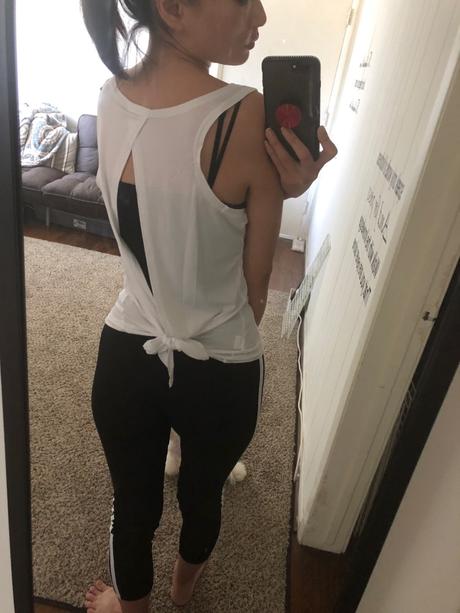 Tielko biele backless, s