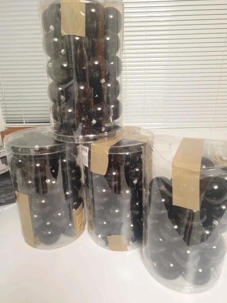 Vianočné gule leskle+ligotave hviezdičky, 