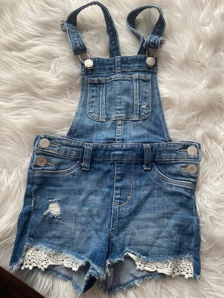 Riflove šortky na traky, h&m,110