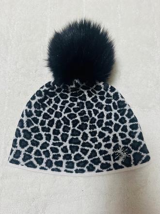 Zimná čiapka s brmbolcom a striebornou niťou r-jet,