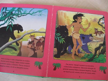 Leporelo s puzzle kniha džungle, 
