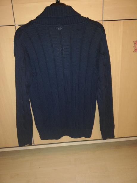 Tmavomodry sveter koton (9-10), 140