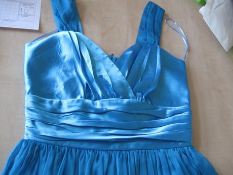 Slávnostné modro-tyrkysové šaty, 36, 36