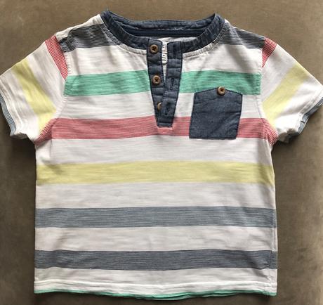 Svieže letné tričko s denim lemovaním, f&f,104