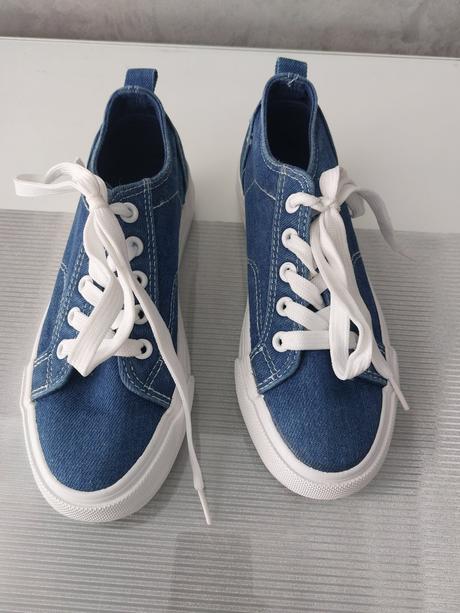 Dievčenské tenisky slip on džínsové, reserved,33