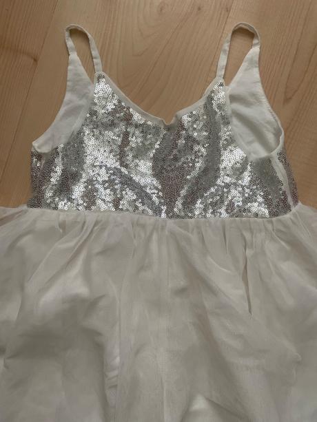 Šaty biele 6-7 rokov, h&m,122