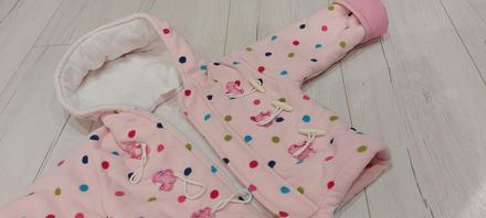 Prechodný flisový kabátik s uškami, 80