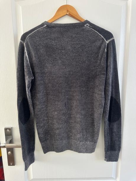 Kašmírový sivý sveter, l