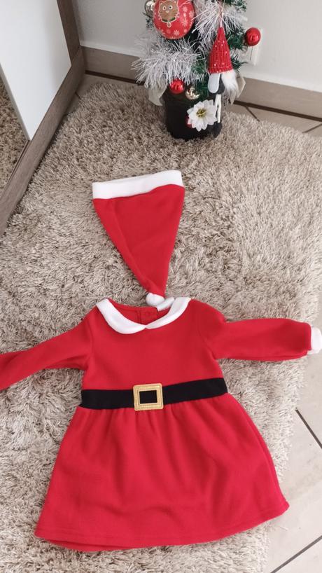 Mikulášské teplé šatôčky aj s čiapočkou, 68