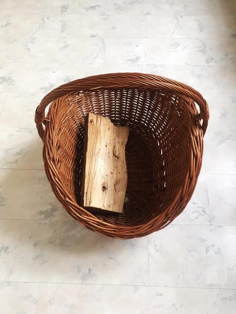 Veľký prútený kôš na drevo/ ku krbu, 