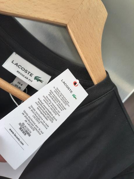 Lacoste čierne pánske bavlnené tričko m, lacoste,m