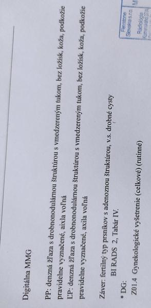 Sú moje výsledky z mamografie v poriadku?