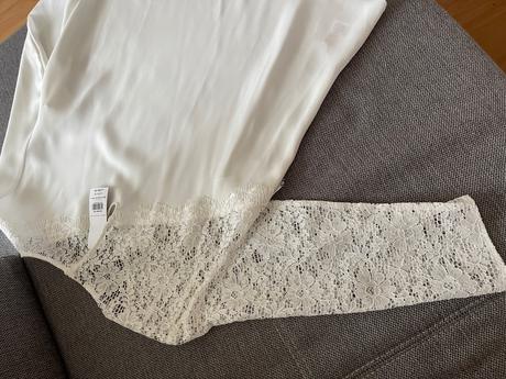 Biela blúzka s čipkou 3/4 rukáv, dorothy perkins,42 / xl