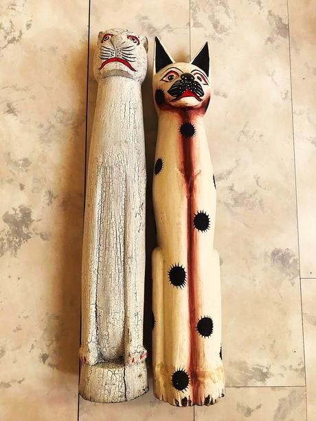 Exotická socha z teakového dreva, 