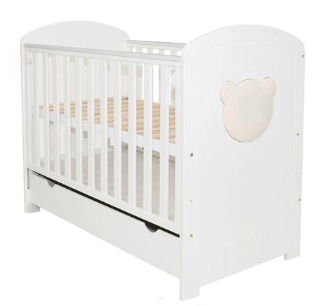 Drevená detská postieľka ingrid biela, 120x60, šírka (cm): 60,dĺžka (cm): 120