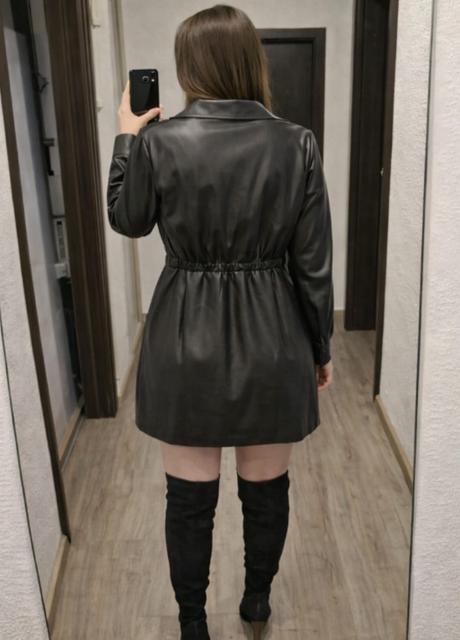 Koženkové šaty, zara,l