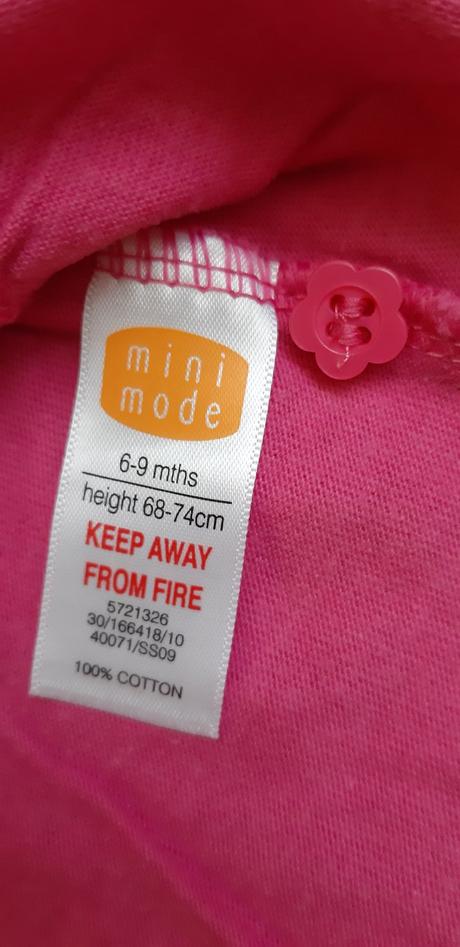 Ružové šaty 6-9 m., mini mode,68