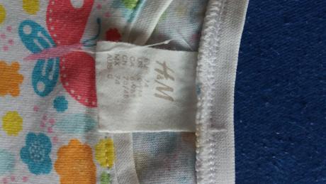 Kvetinkovo-motylikove tricko, h&m,74