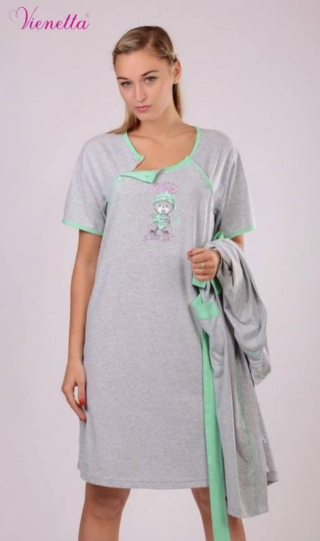 Kojenecká nočná košeľa so županom, vienetta secret,l - xxl