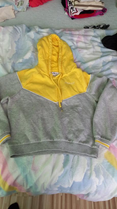 Crop mikina, fishbone,s