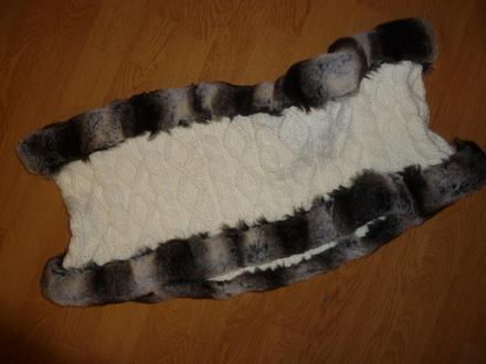 Šal/ nákrčník kožušina zo zajaca nenosený,