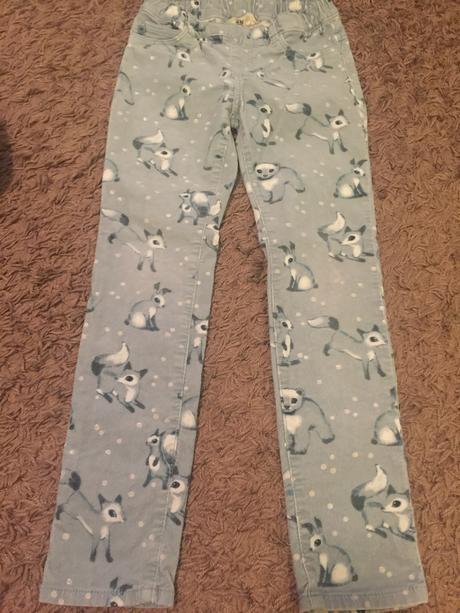 Menžestrové nohavice, 2 páry, h&m,122