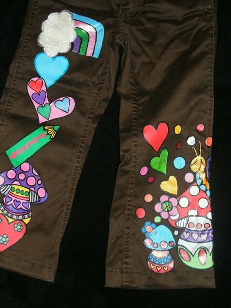 Obrázkové nohavice, h&m,104