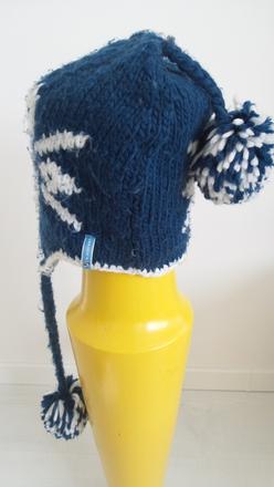 Trendy zimna ciapka modro-biela, loap,158