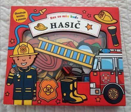 Kniha s puzzle raz zo mňa bude hasič,