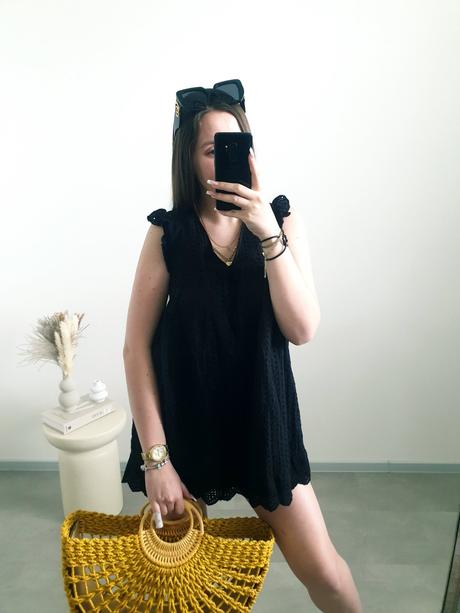 Čierne madeirové šaty xs, xs