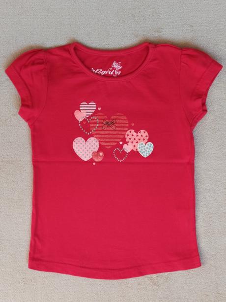 Tričko s krátkym rukávom veľ.104/110, girl2girl,104