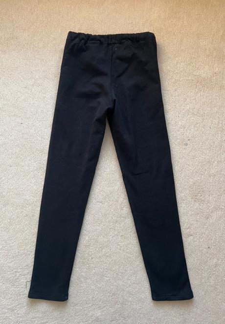 Mierne zateplené čierne legíny pre dievča, h&m,128