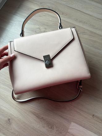 Štýlová ružová kabelka mango, mango