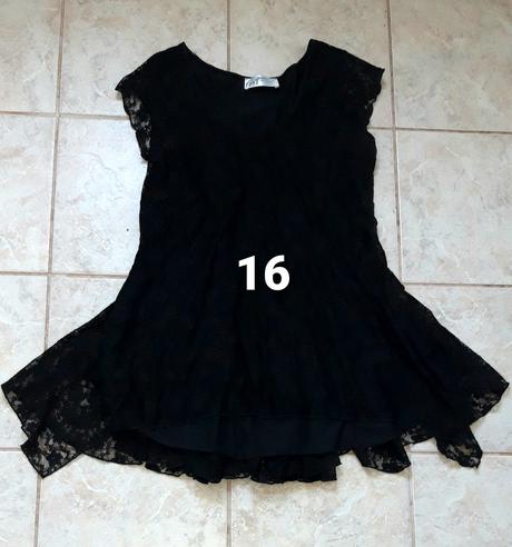 Čierna tunika čipkovana, 44