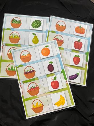 Didaktická zalaminovaná aktivita na suchý zips,