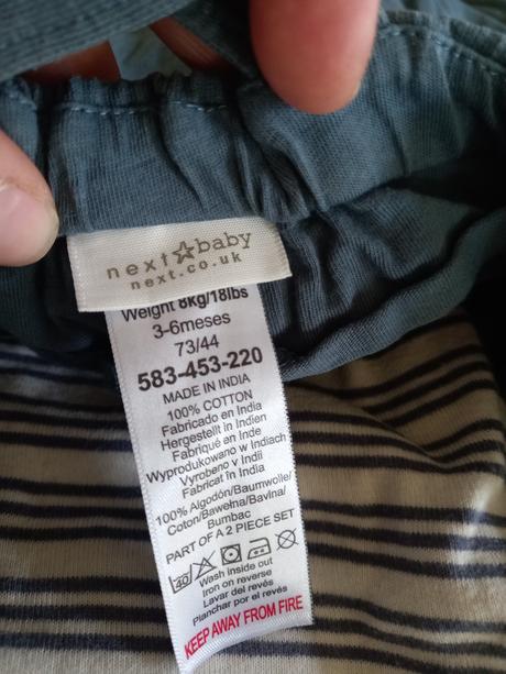 Nohavice na traky plus body, next,62