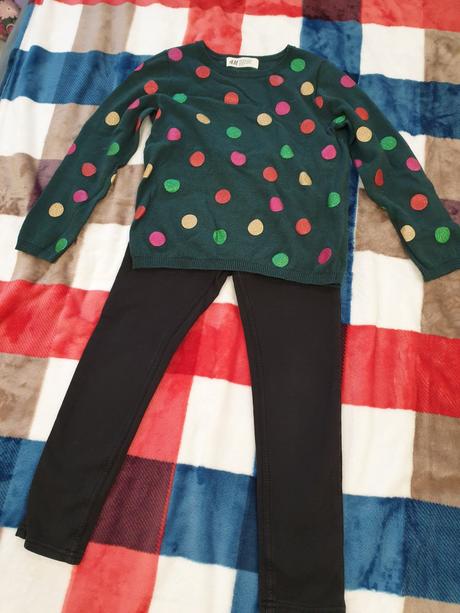 Nohavice so svetrom, h&m,110