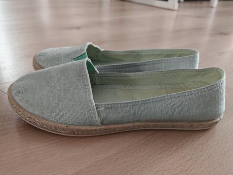 Strieborno jemne mentolove espadrilky 38, 38