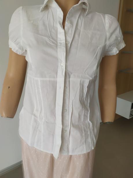 C279 biela bluzka  dva  x oblecena, papaya,s