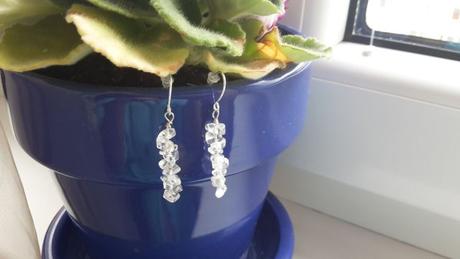 Náušnice krištáľ,